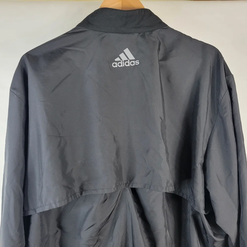 Adidas Golf Mens Black Zip Front Windbreaker Activewear Lightweight Jacket S 2XL - Picture 5 of 13